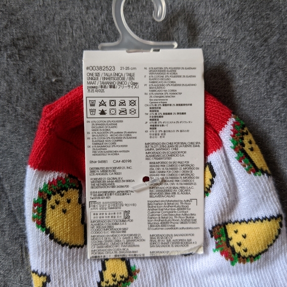 🌮 NWT F21 Taco Print Socks 🌮 - Picture 3 of 4